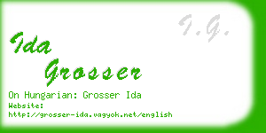 ida grosser business card